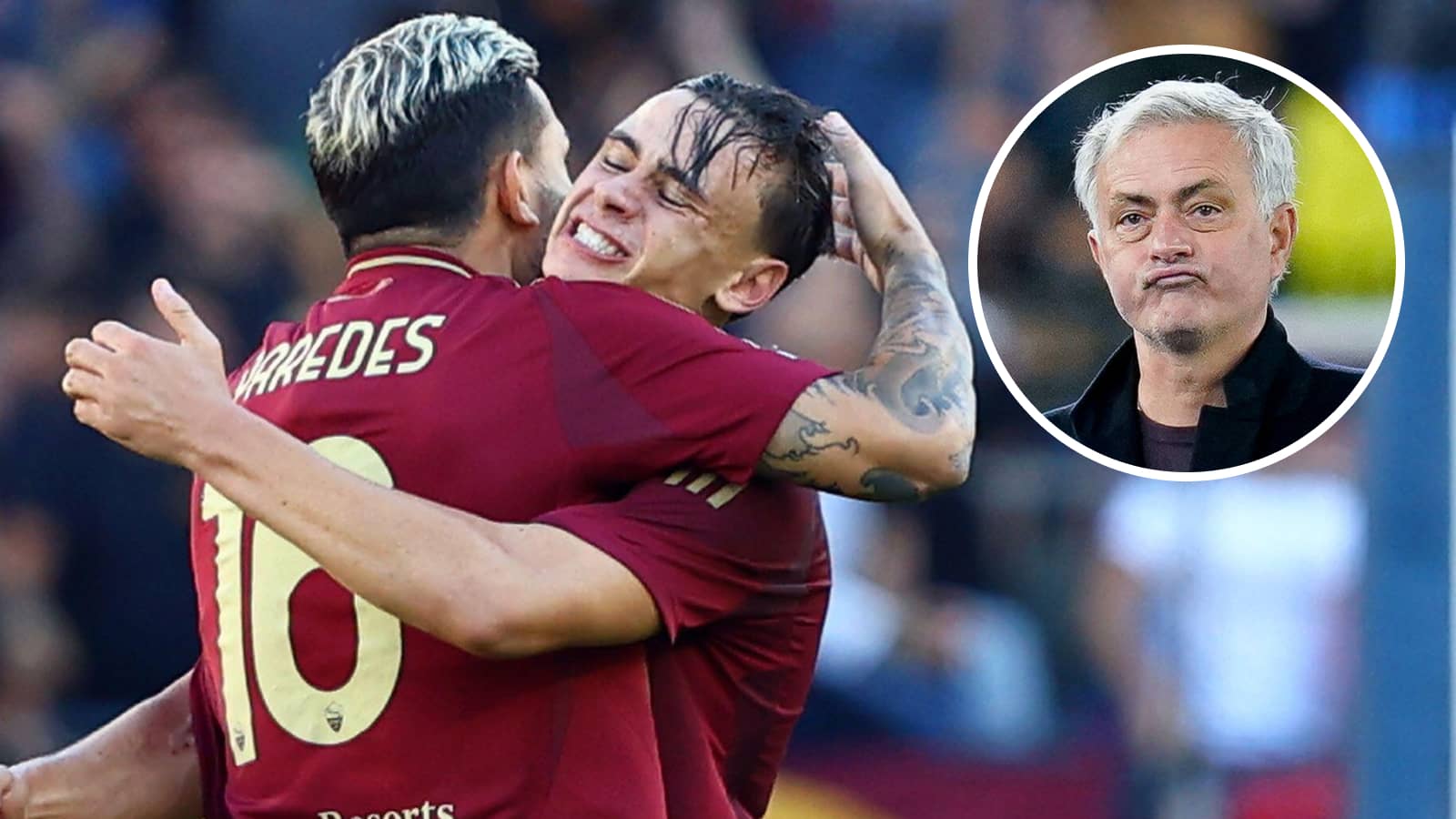 Niccolo Pisilli and Jose Mourinho