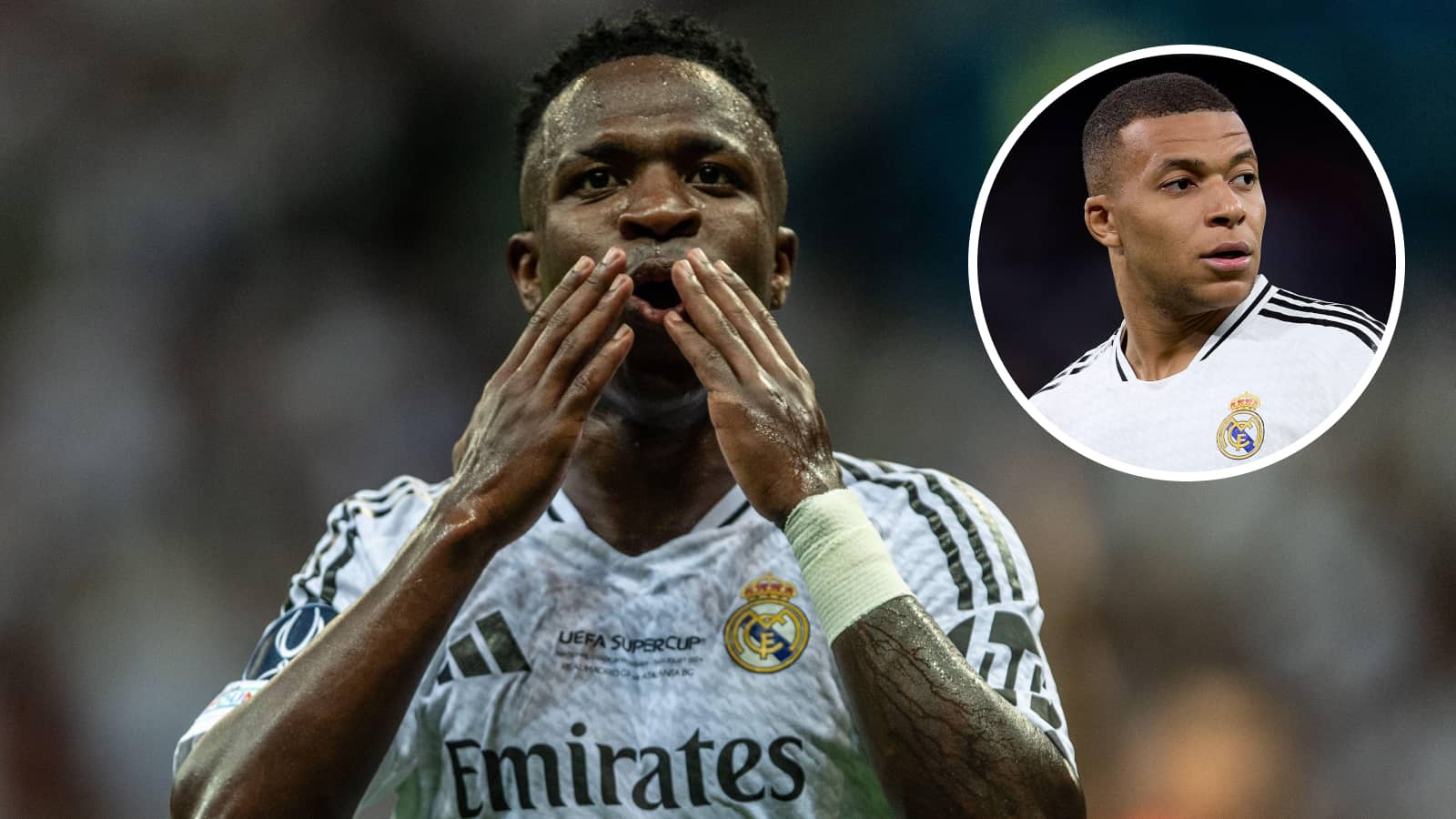 Vinicius Junior and Kylian Mbappe