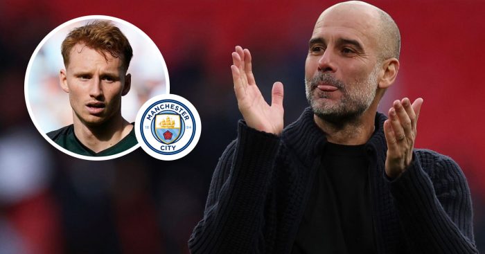 Pep Guardiola and Sepp van den Berg, Man City