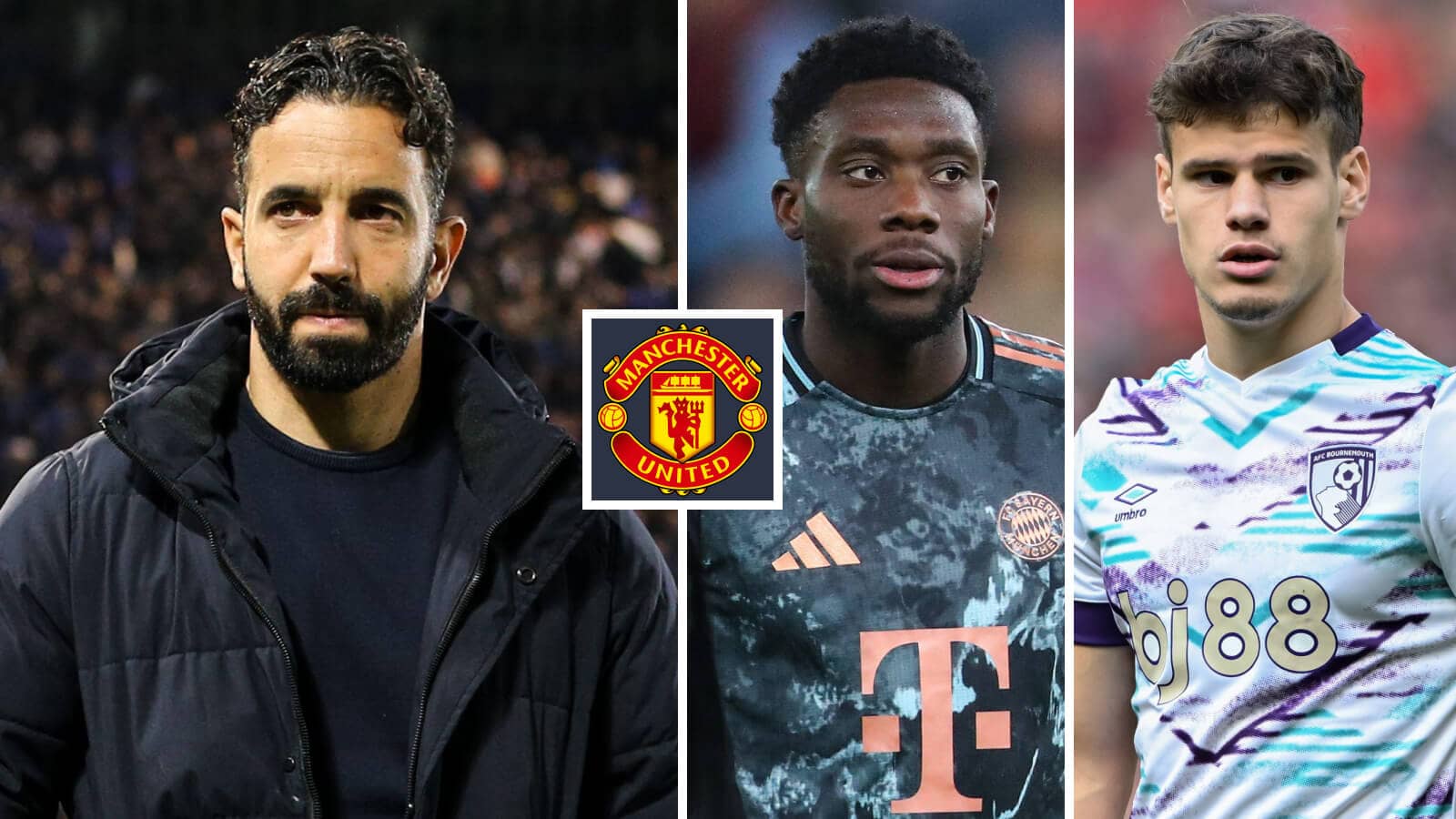 Ruben Amorim, Alphonso Davies and Milos Kerkez