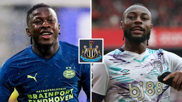 PSV Eindhoven winger Johan Bakayoko, Bournemouth winger Antoine Semenyo