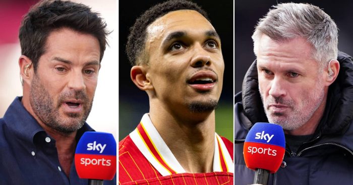 Jamie Redknapp, Trent Alexander-Arnold and Jamie Carragher