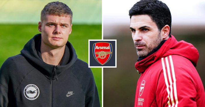 Evan Ferguson and Mikel Arteta, Arsenal