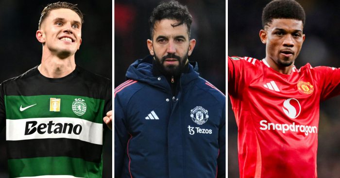 Viktor Gyokeres, Ruben Amorim and Amad Diallo, Man Utd