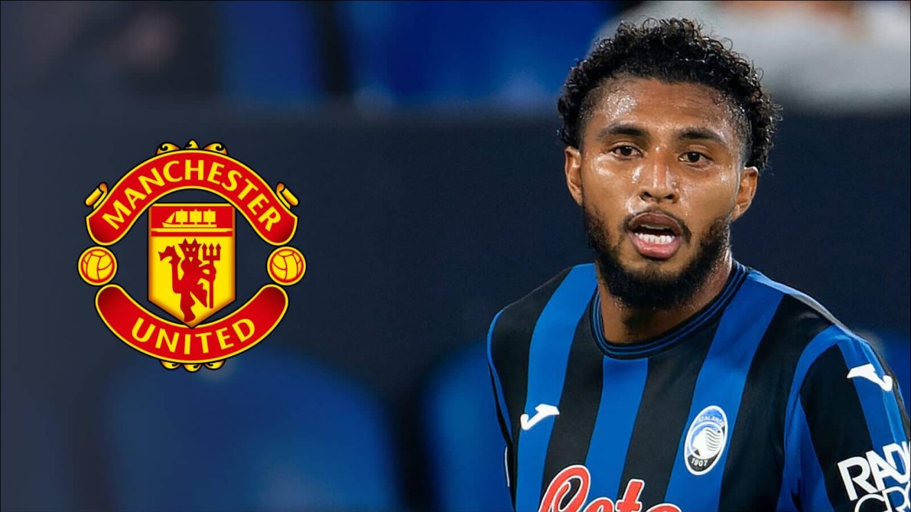 Atalanta midfielder Ederson with the Manchester United badge next to him - copyright TEAMtalk