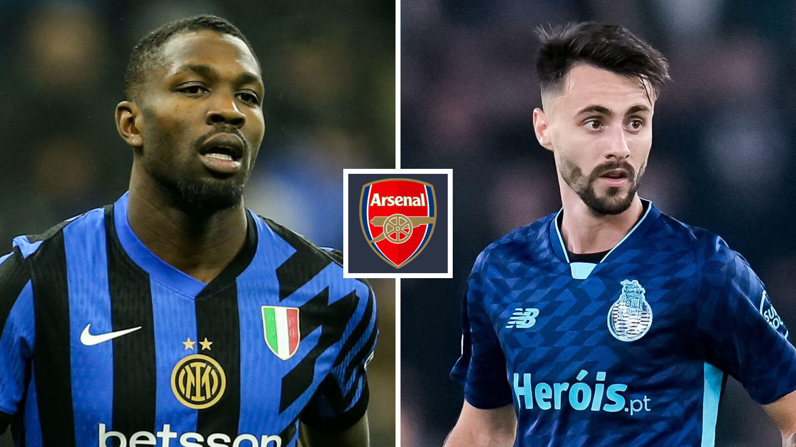 Inter striker Marcus Thuram and Porto loanee Fabio Vieira