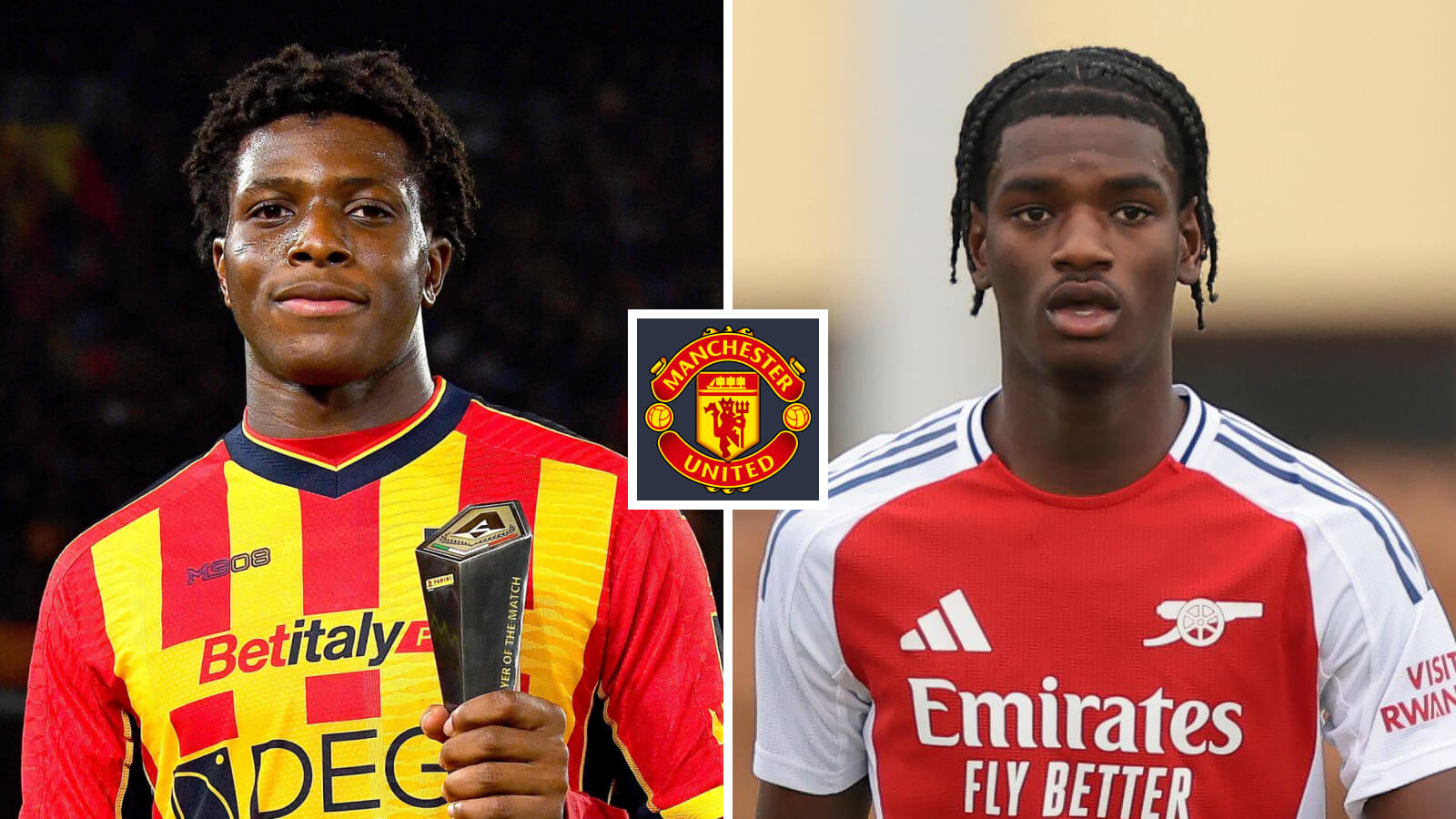 Lecce star Patrick Dorgu and Arsenal defender Ayden Heaven