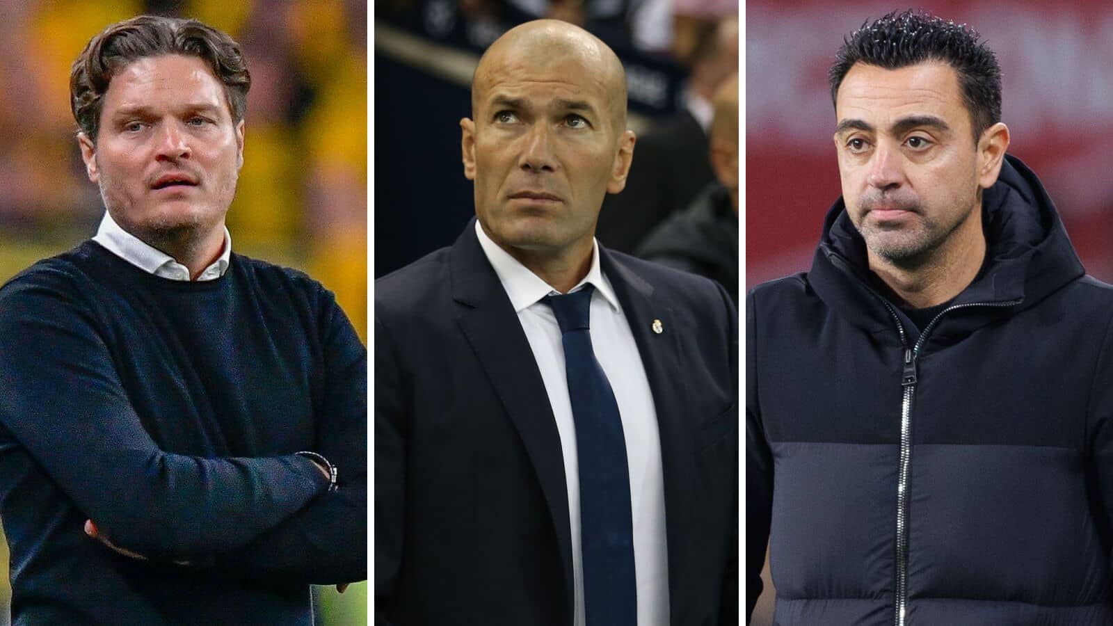 Edin Terzic, Zinedine Zidane and Xavi