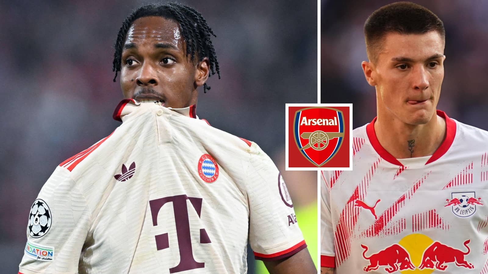 Mathys Tel, Benjamin Sesko and the Arsenal badge