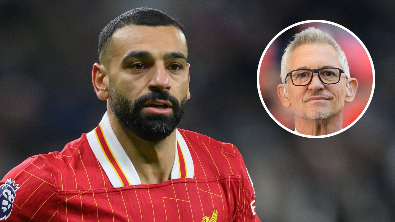 Liverpool superstar Mo Salah and, inset, Gary Lineker