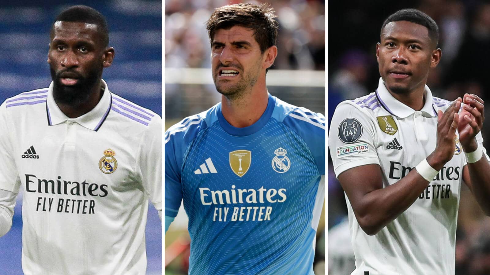 Antonio Rudiger, Thibaut Courtois & David Alaba