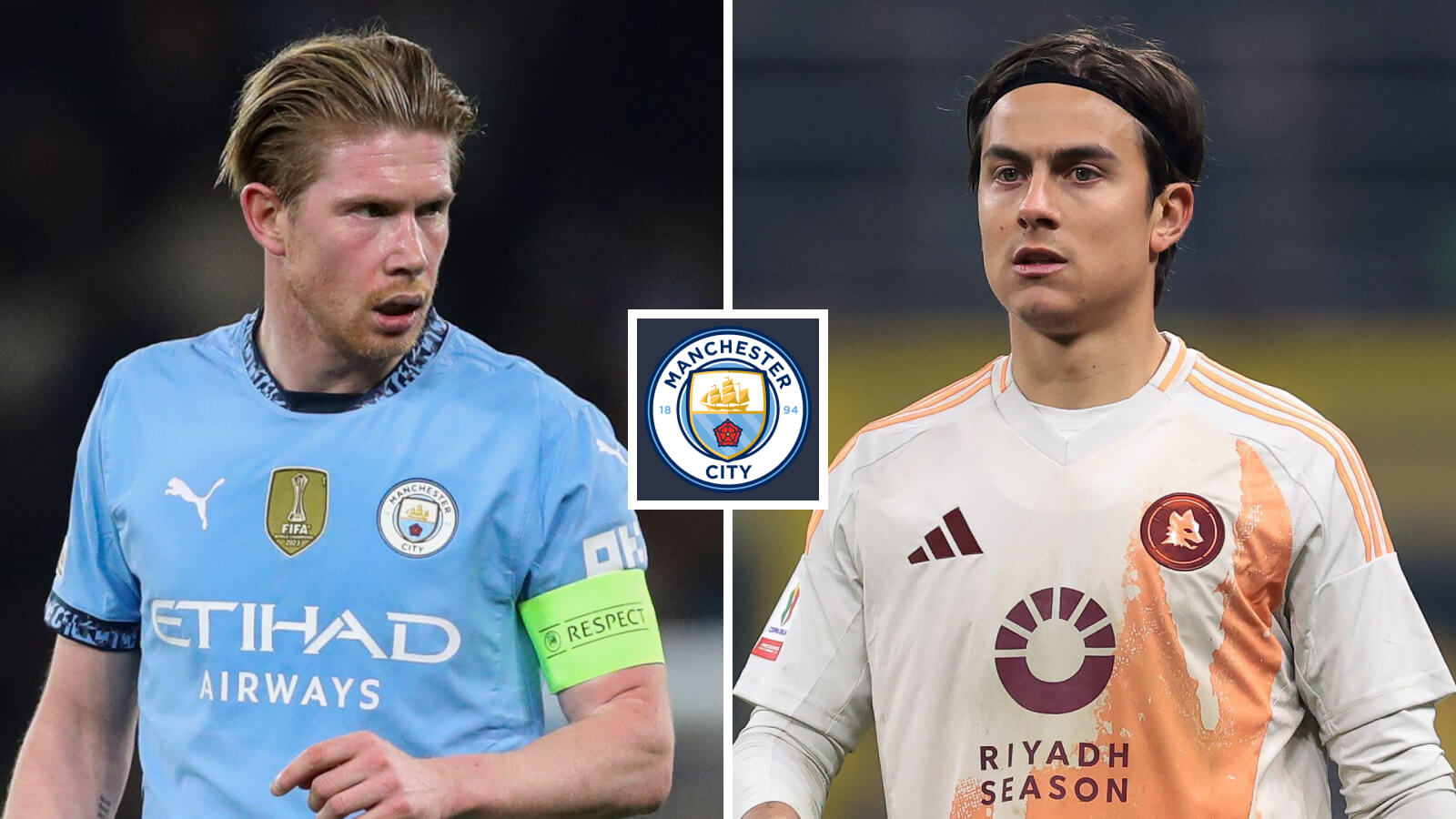 Kevin De Bruyne and Paulo Dybala, Man City
