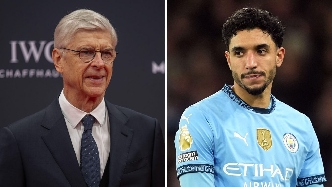 Arsene Wenger and Omar Marmoush, Man City