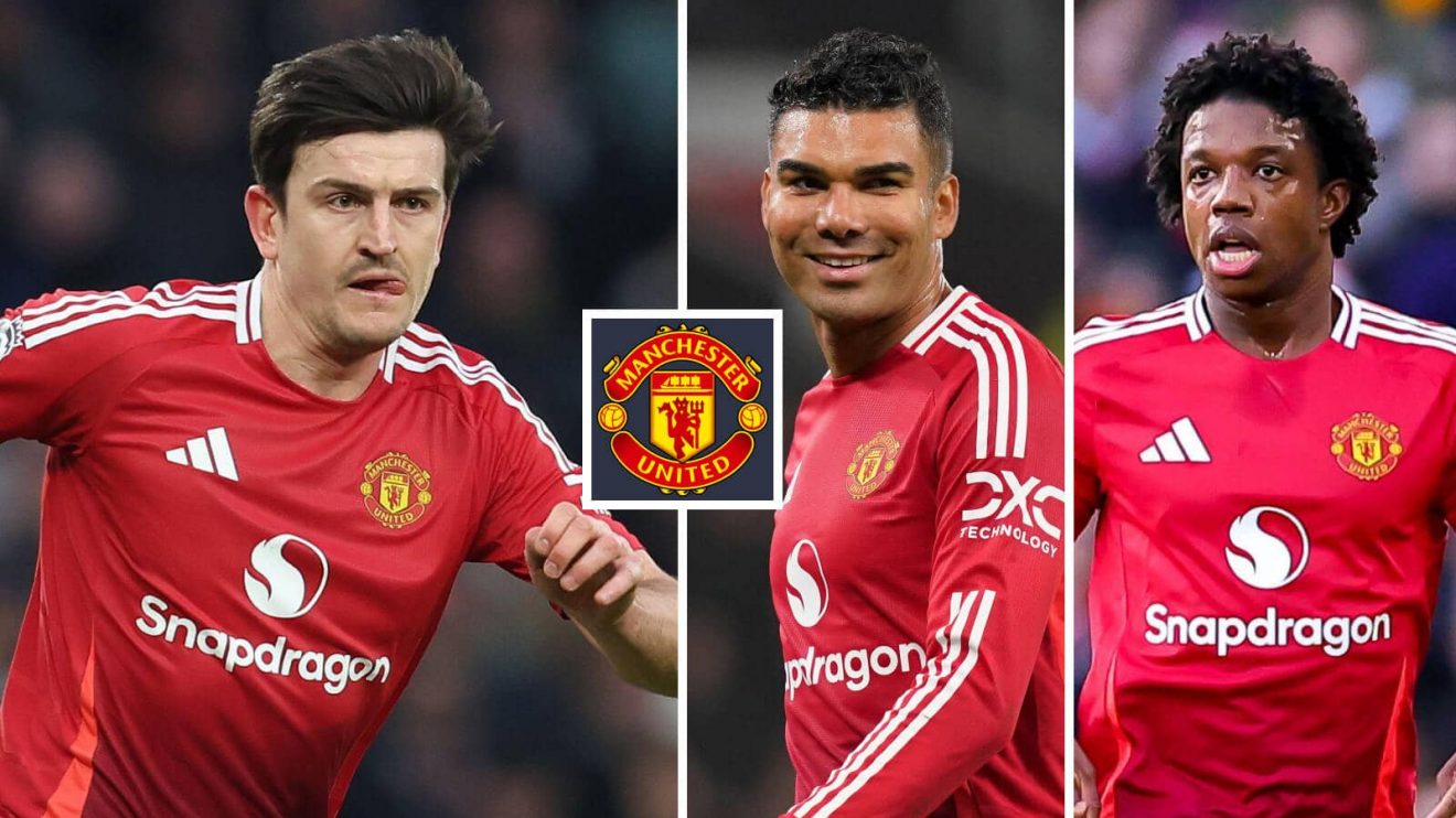Harry Maguire, Casemiro and Tyrell Malacia