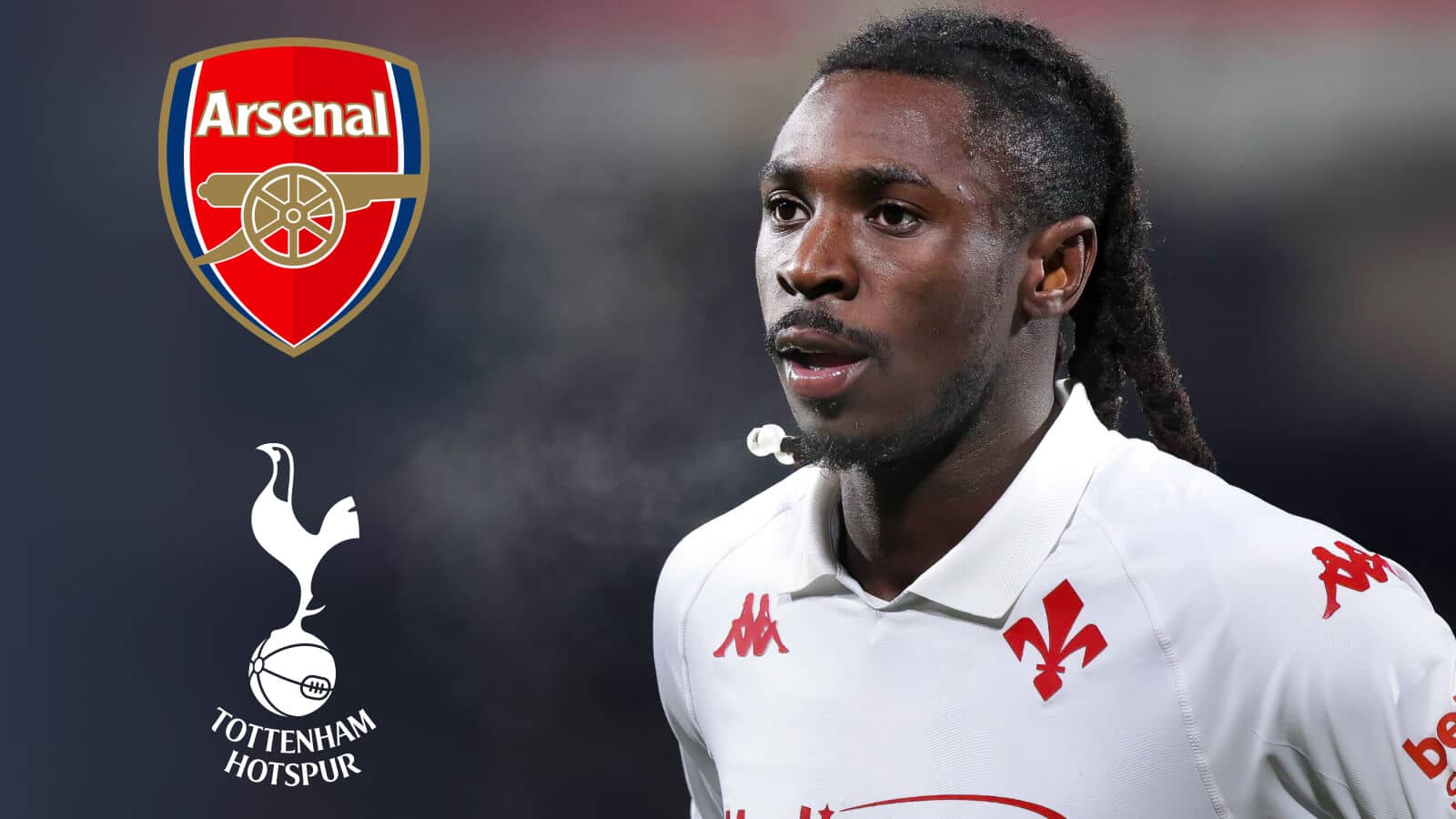 Arsenal and Tottenham have been linked with Moise Kean