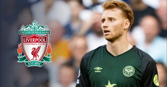 Brentford centre-back Sepp van den Berg, Liverpool badge