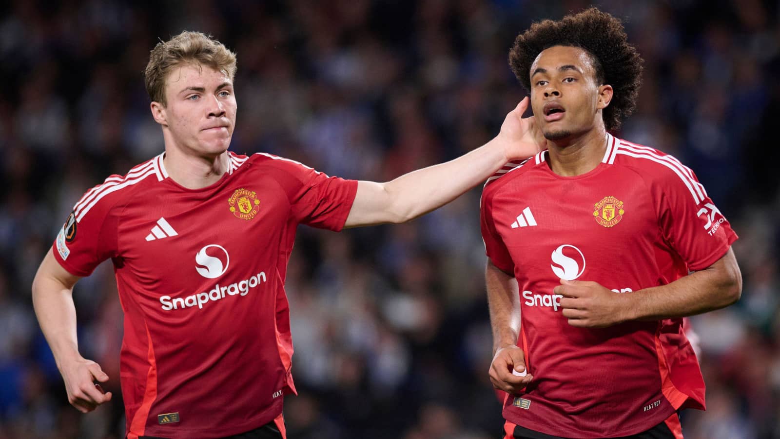 Man Utd strikers Rasmus Hojlund and Joshua Zirkzee