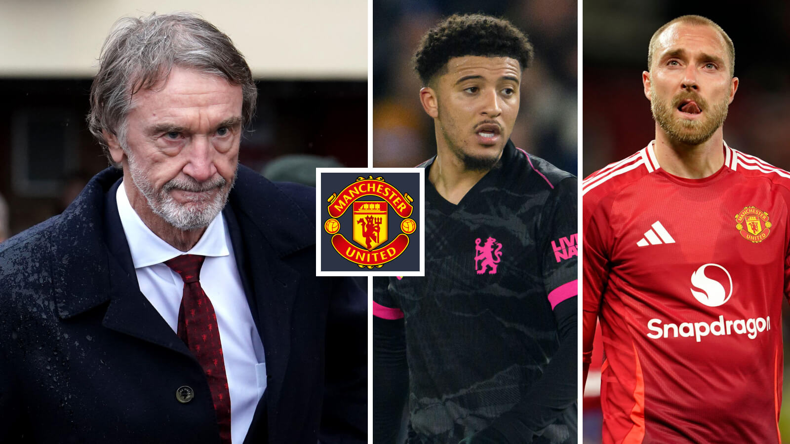 Sir Jim Ratcliffe, Jadon Sancho and Christian Eriksen