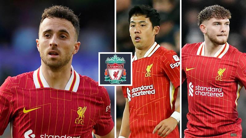 Liverpool trio Diogo Jota, Wataru Endo and Harvey Elliott