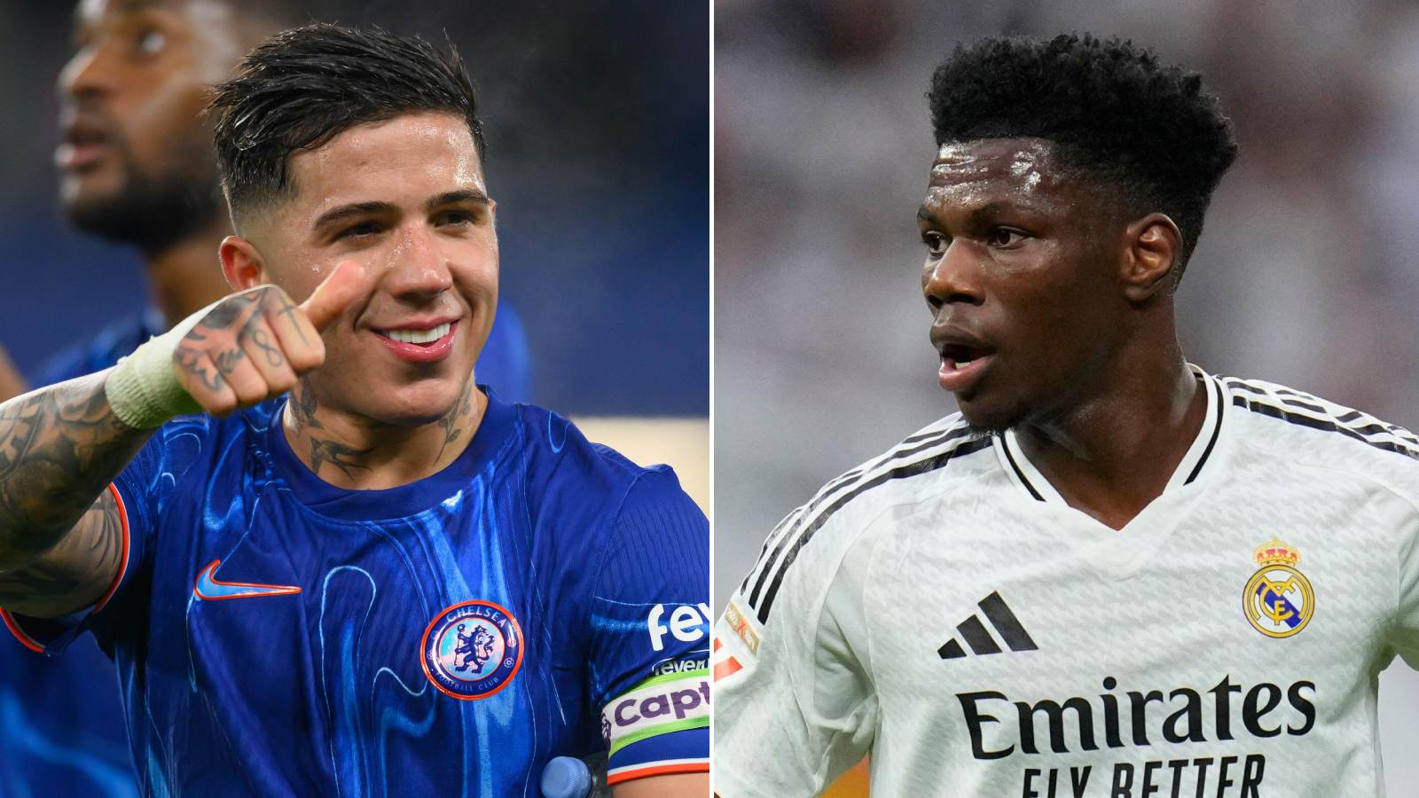 Real Madrid are interested in Chelsea ace Enzo Fernandez, while the Blues like Aurelien Tchouameni