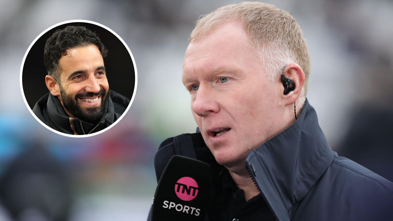 Man Utd legend Paul Scholes and manager Ruben Amorim