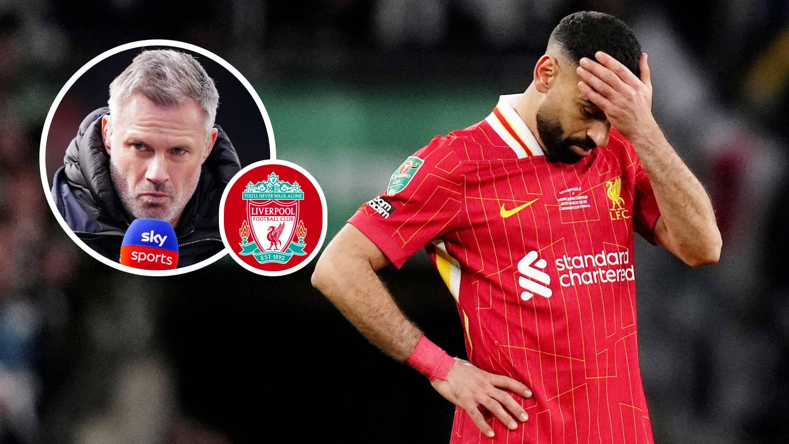 Jamie Carragher and Mohamed Salah