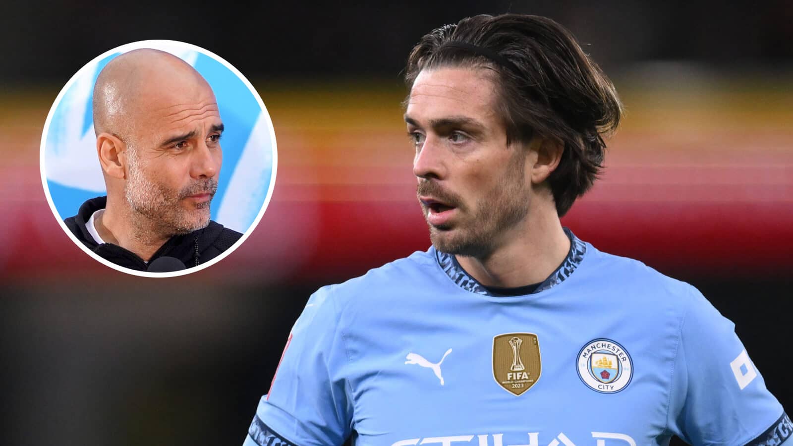 Man City duo Jack Grealish and Pep Guardiola - copyright TEAMtalk