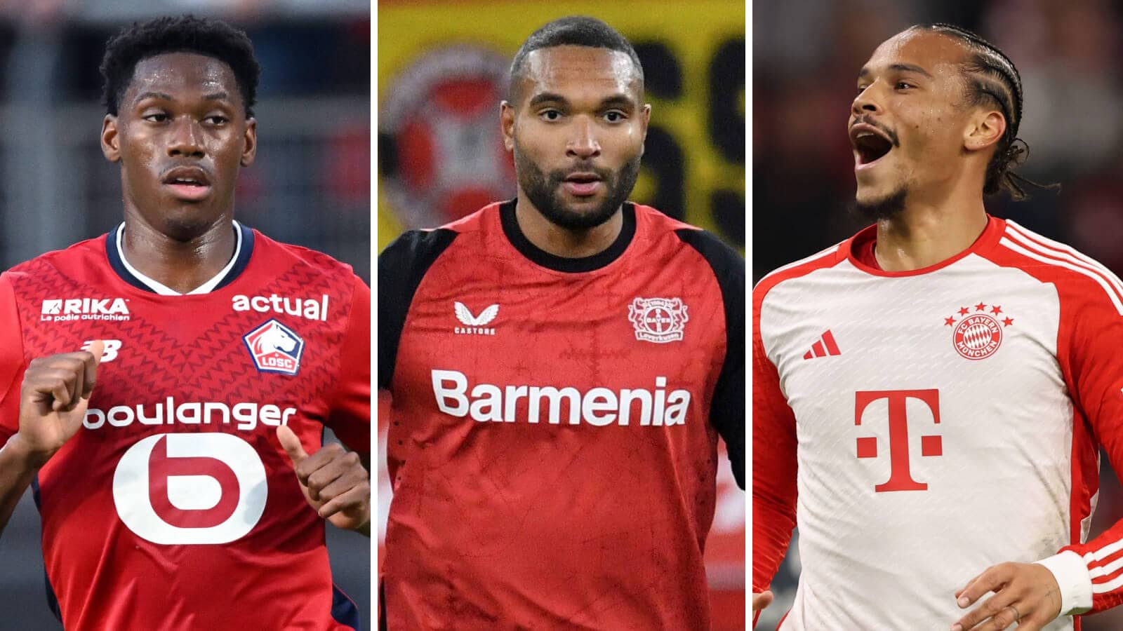 Jonathan Tah, Jonathan David and Leroy Sane