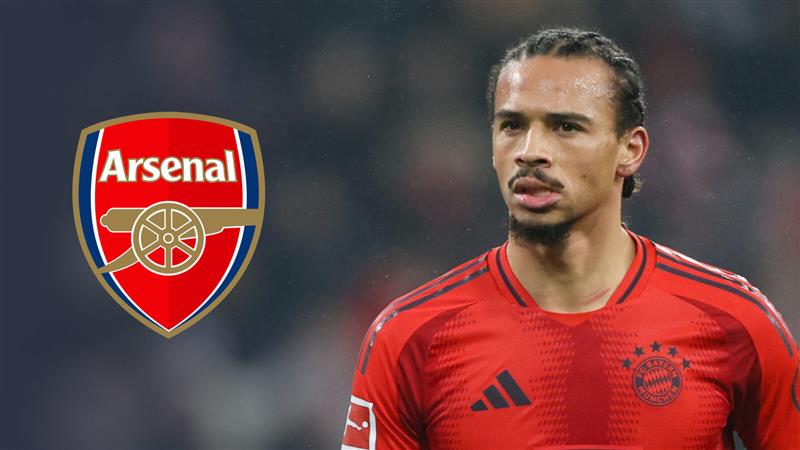 Bayern Munich winger Leroy Sane, Arsenal badge