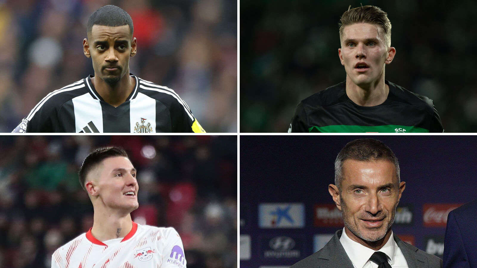 Alexander Isak, Viktor Gyokeres, Benjamin Sesko, Andrea Berta