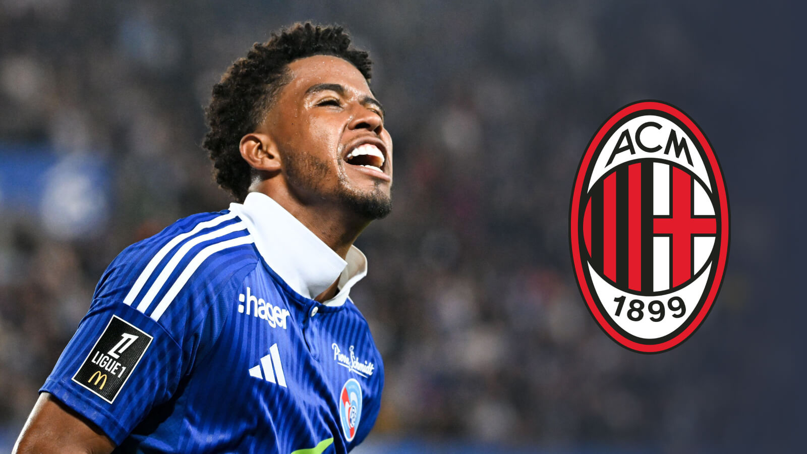Chelsea loanee Andrey Santos, AC Milan badge