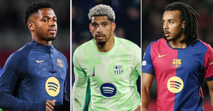 Barcelona trio Ansu Fati, Ronald Araujo and Jules Kounde