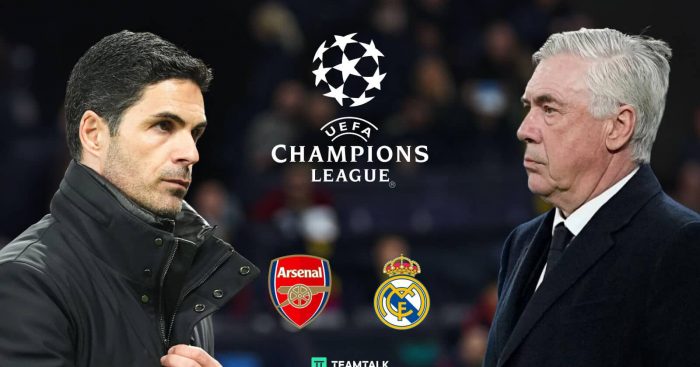 Mikel Arteta and Carlo Ancelotti, Arsenal v Real Madrid in the Champions League