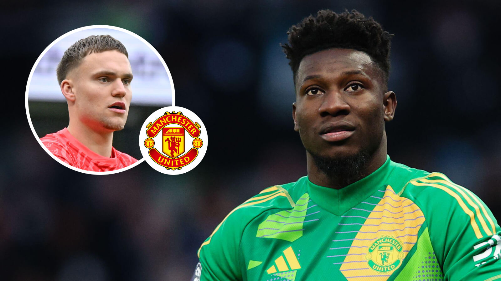 Man Utd goalkeeper Andre Onana and Brighton goalkeeper Bart Verburggen