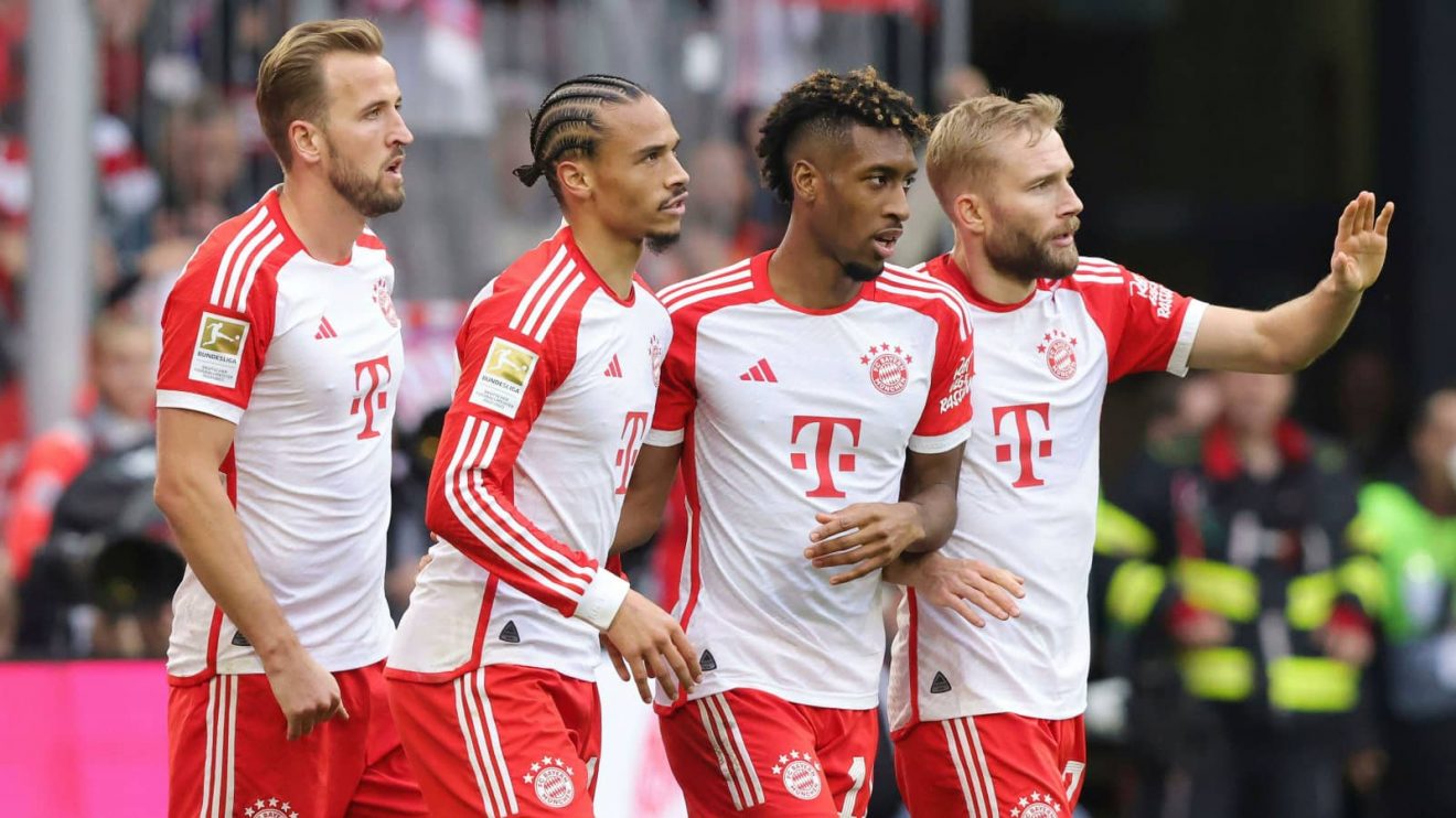 Bayern Munich stars Harry Kane, Leroy Sane, Kingsley Coman and Konrad Laimer