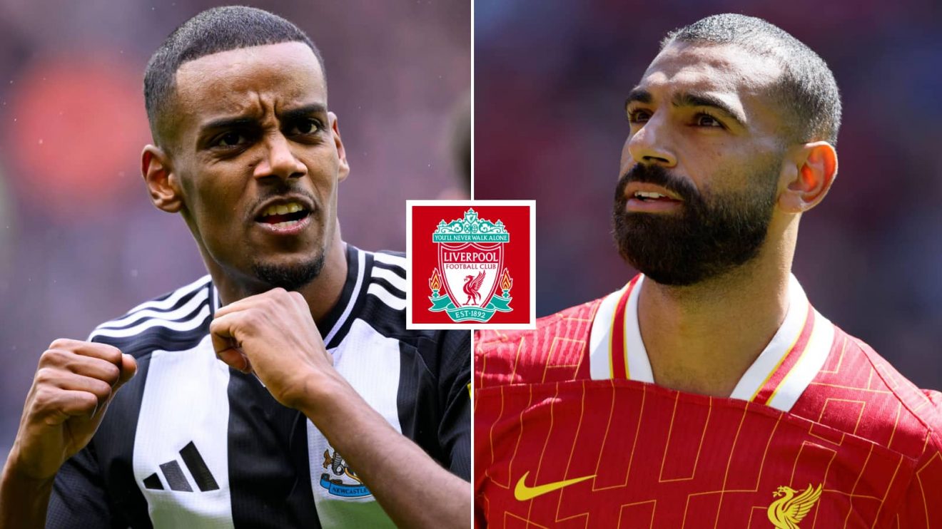 Alexander Isak, Mohamed Salah and the Liverpool badge