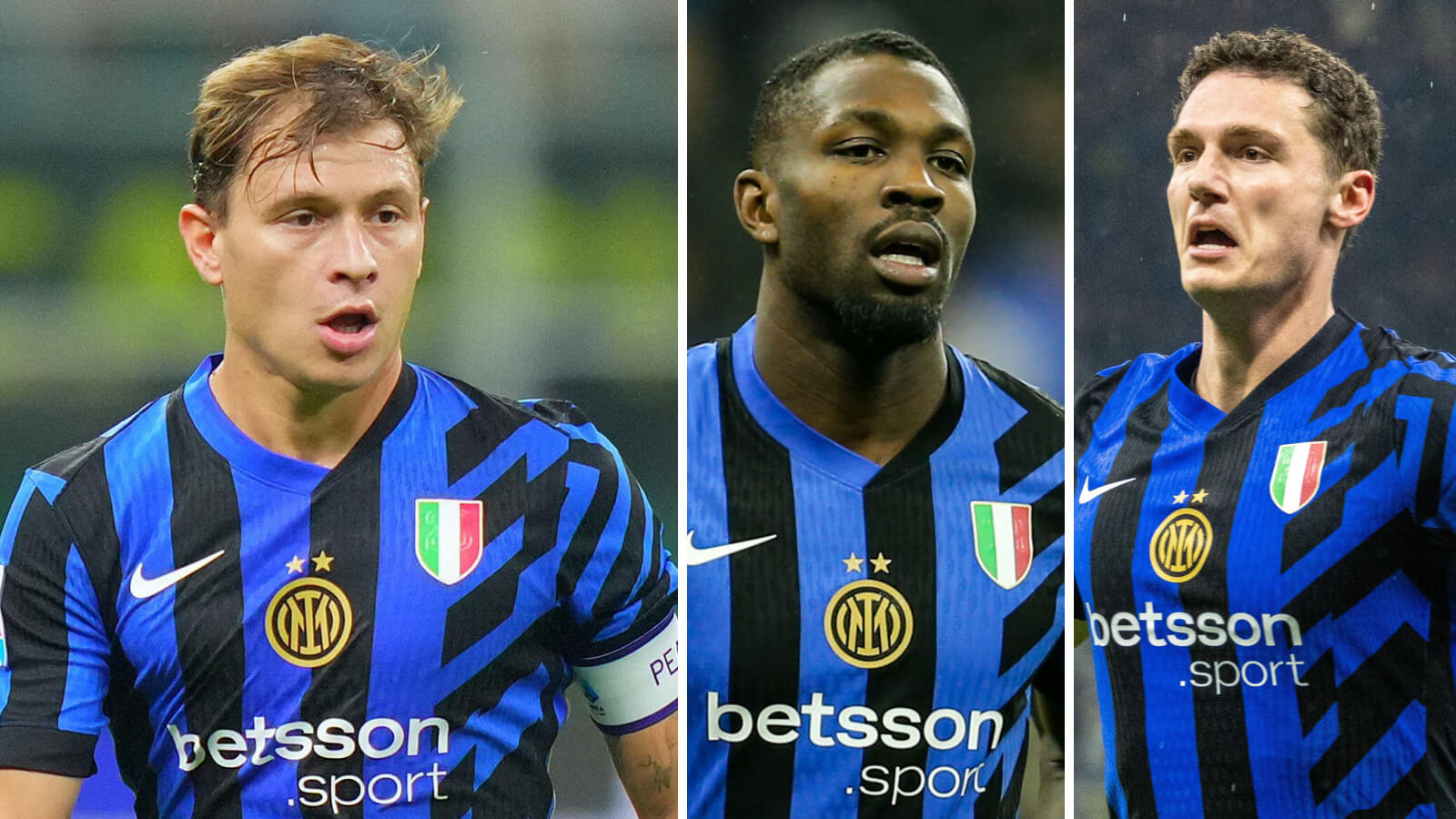 Nicolo Barella, Marcus Thuram and Benjamin Pavard