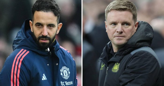 Man Utd manager Ruben Amorim and Newcastle boss Eddie Howe