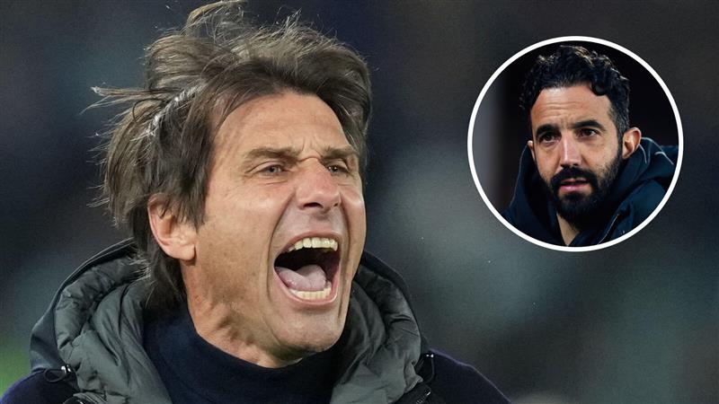 Napoli manager Antonio Conte, Man Utd manager Ruben Amorim