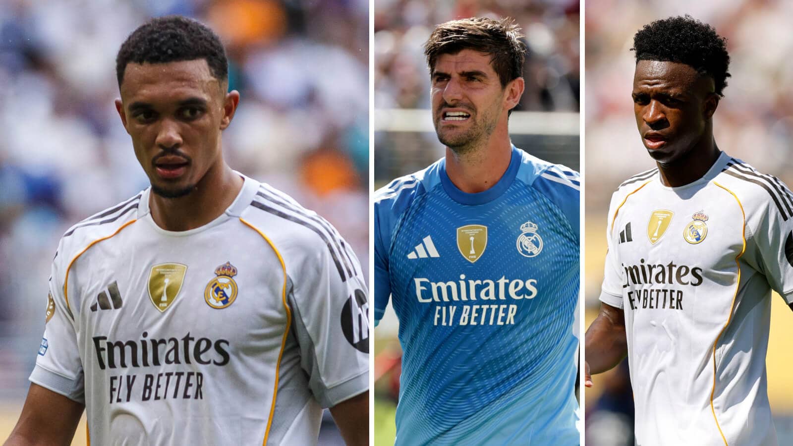 Vinicius Junior, Thibaut Courtois and Trent Alexander-Arnold