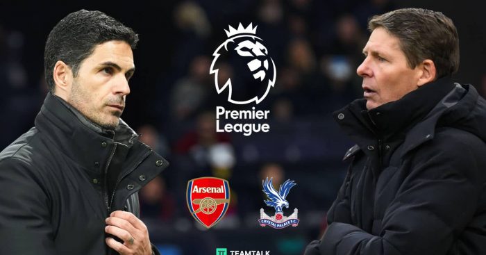 Arsenal boss Mikel Arteta and Crystal Palace manager Oliver Glasner