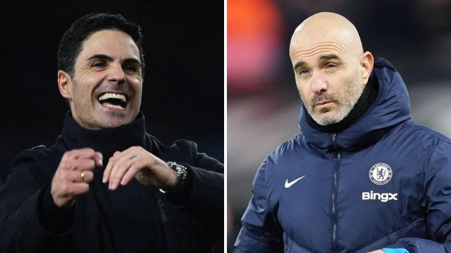 Arsenal manager Mikel Arteta and Chelsea boss Enzo Maresca