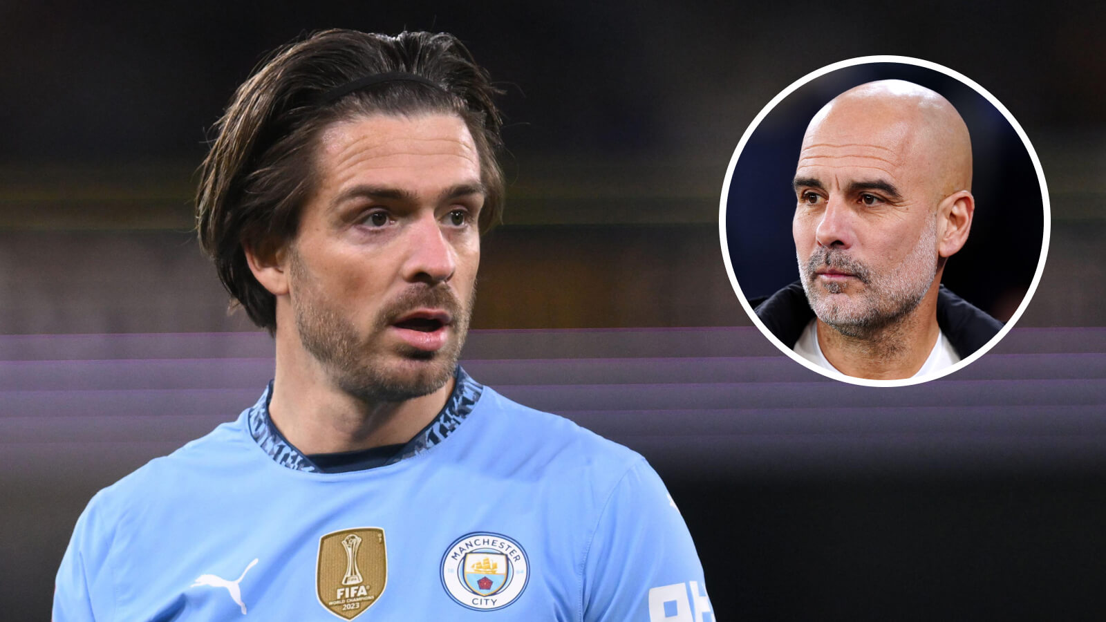 Jack Grealish and Pep Guardiola, Man City