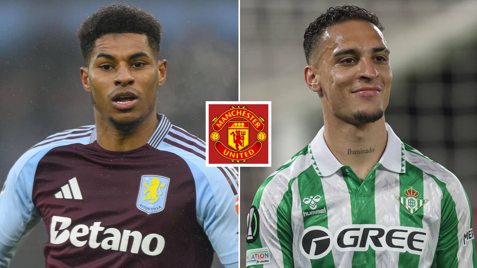 Marcus Rashford, Antony and the Man Utd badge