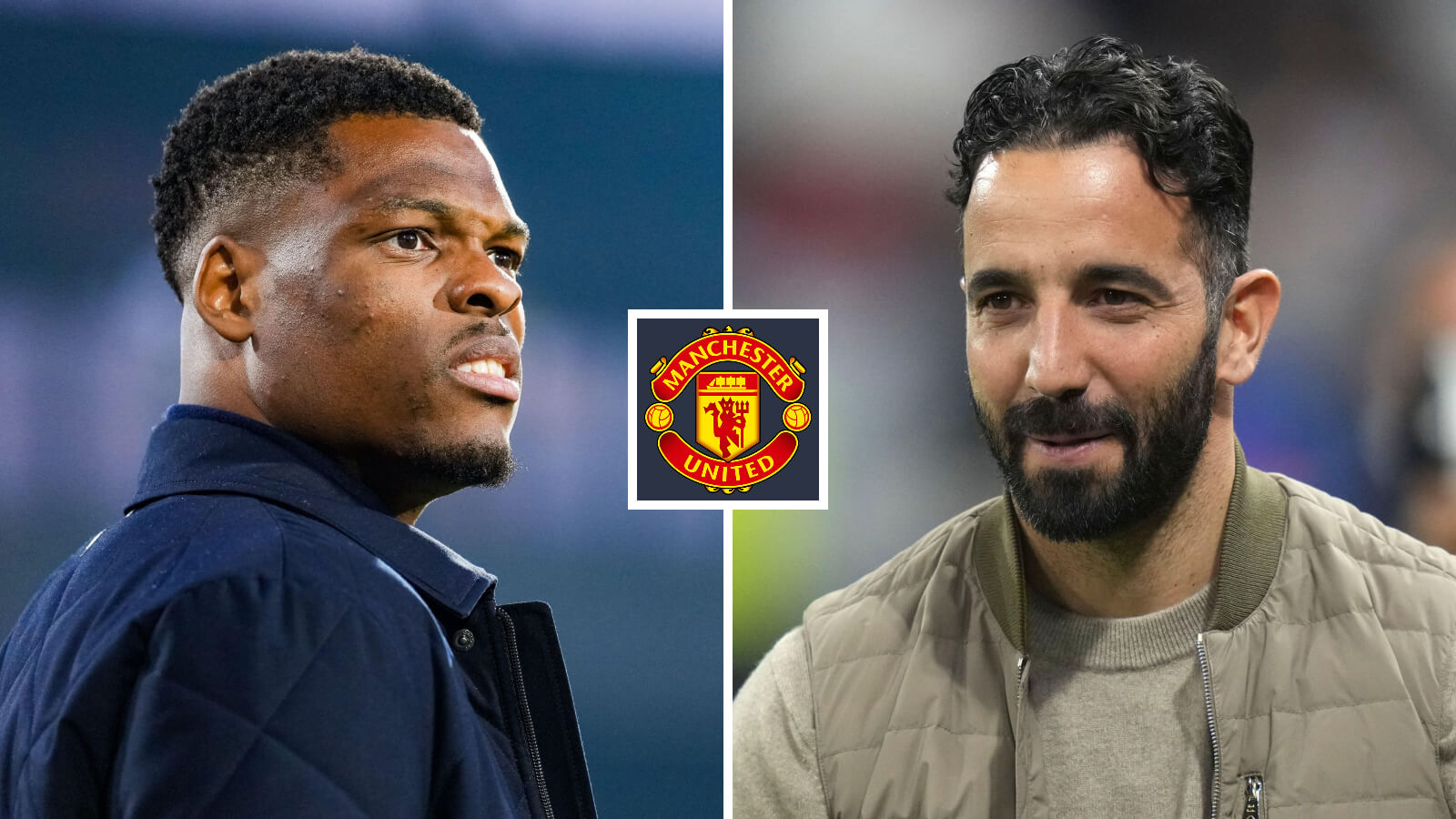 Denzel Dumfries and Ruben Amorim, Man Utd