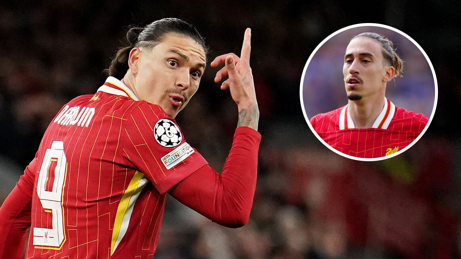 Liverpool striker Darwin Nunez, left-back Kostas Tsimikas