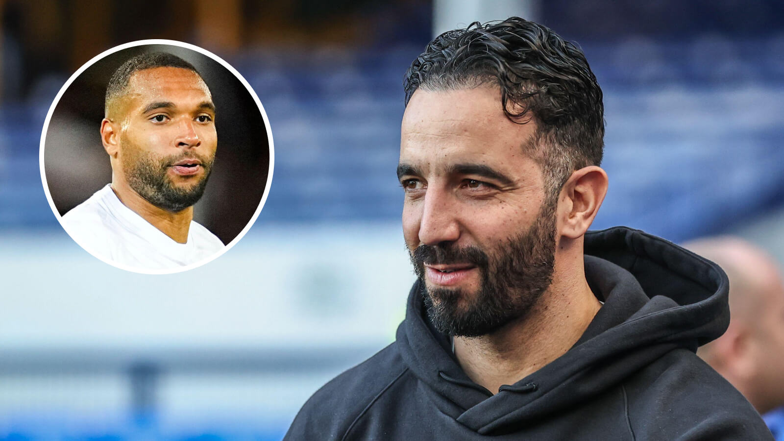 Man Utd manager Ruben Amorim and Bayer Leverkusen centre-back Jonathan Tah