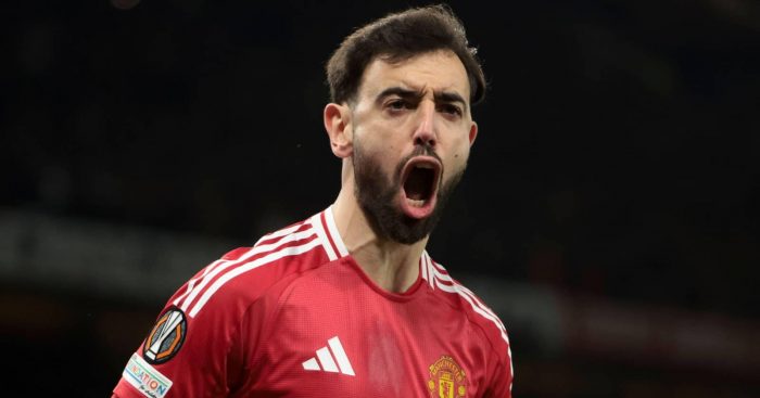Bruno Fernandes celebrates Man Utd goal