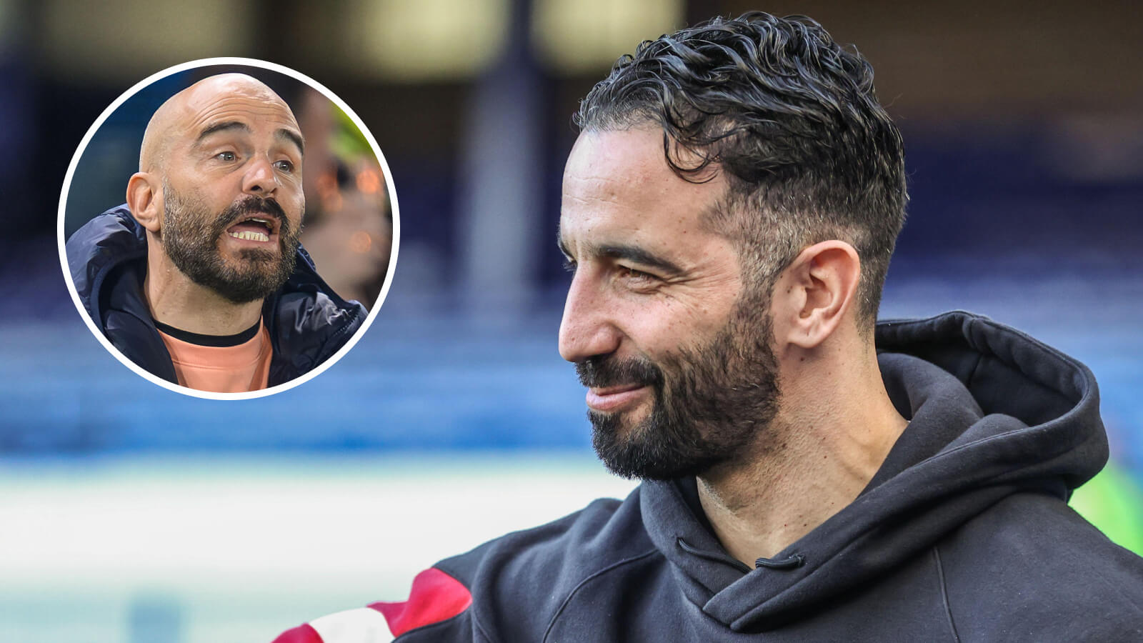 Man Utd manager Ruben Amorim and Chelsea manager Enzo Maresca