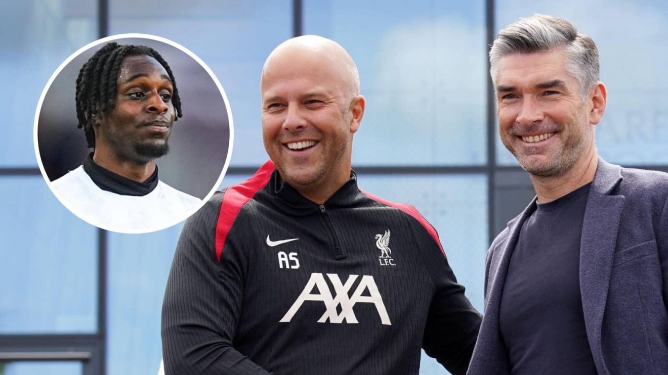Jeremie Frimpong, Arne Slot and Richard Hughes - copyright TEAMtalk